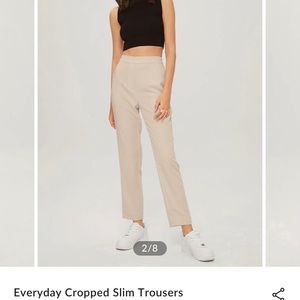 Cropped trousers tan
